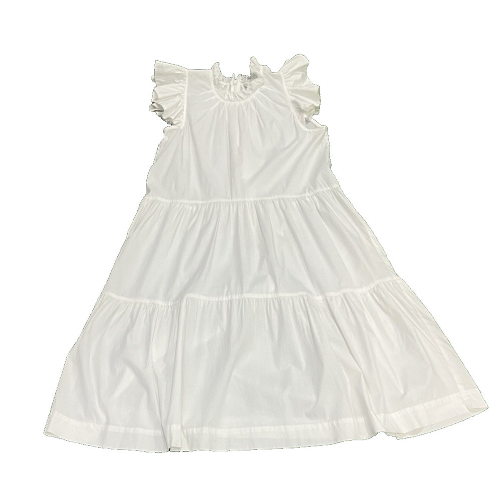 Sea New York Olithia Cowl Neck Ruffle Tiered Dress Off White Womens 2